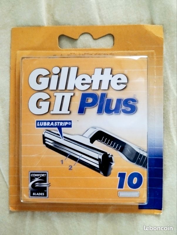 Pack De 10 Lames De Rasoir Gillette GII Plus - Compatible Wilkinson Sword Et BIC - 5 Lames Par Cartouche