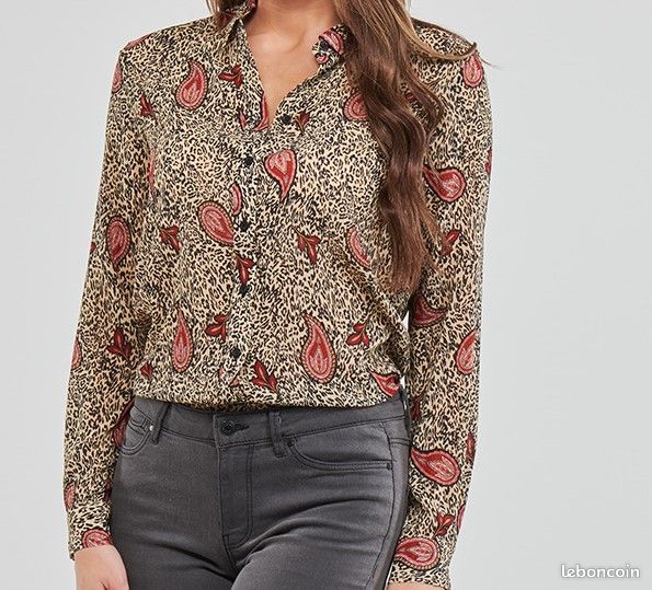 Chemise IKKS Taille 36 - Imprimé Floral Multicolore - Occasion Excellent état
