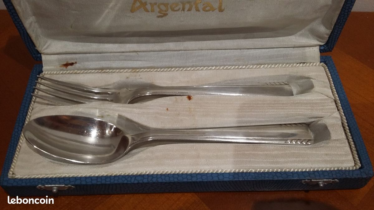 B 1910 ARGENTAL ménagère 86 pièces métal argent modèle art nouveau couvert chic | Métal argenté