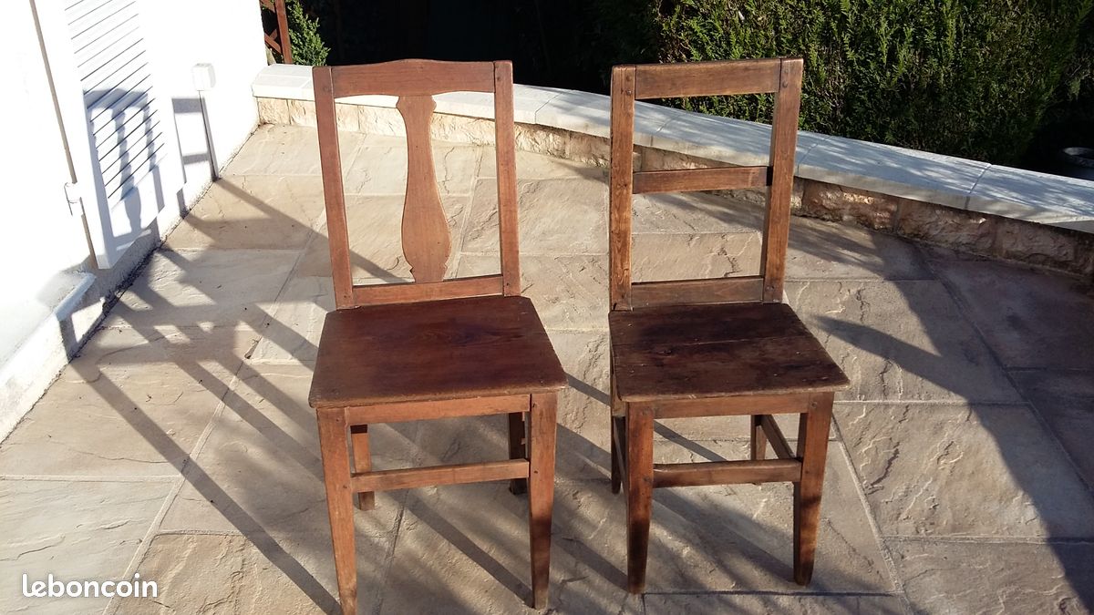 3 anciennes petites chaises Vosgiennes (image 3)