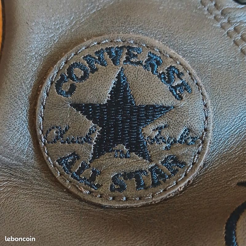 Converse Chuck Taylor All Star - Cuir Montantes Marron - Motifs Brodés | Pointure 41 (image 11)