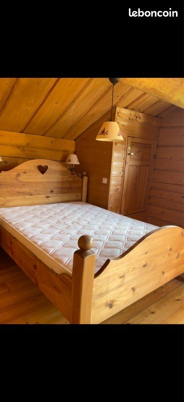 Lit bois massif pour appartement ou chalet montagne (image 1)
