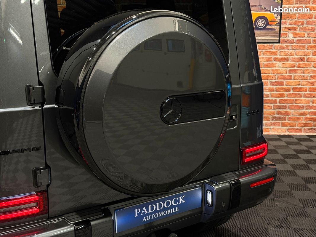 Mercedes benz classe g63 4.0 585 v8 4-matic + amg suivi mercedes - volant carbone - caméra 360° - toit ouvrant - ecran arriere mbux - carplay - pack interieur manufaktur - attelage - immat france (image 13)
