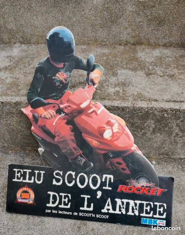 Panneau pancarte affiche MBK Booster Rocket 1995 (image 1)