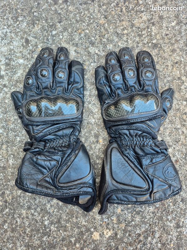Gants moto mi saison carbone Helstone (image 1)