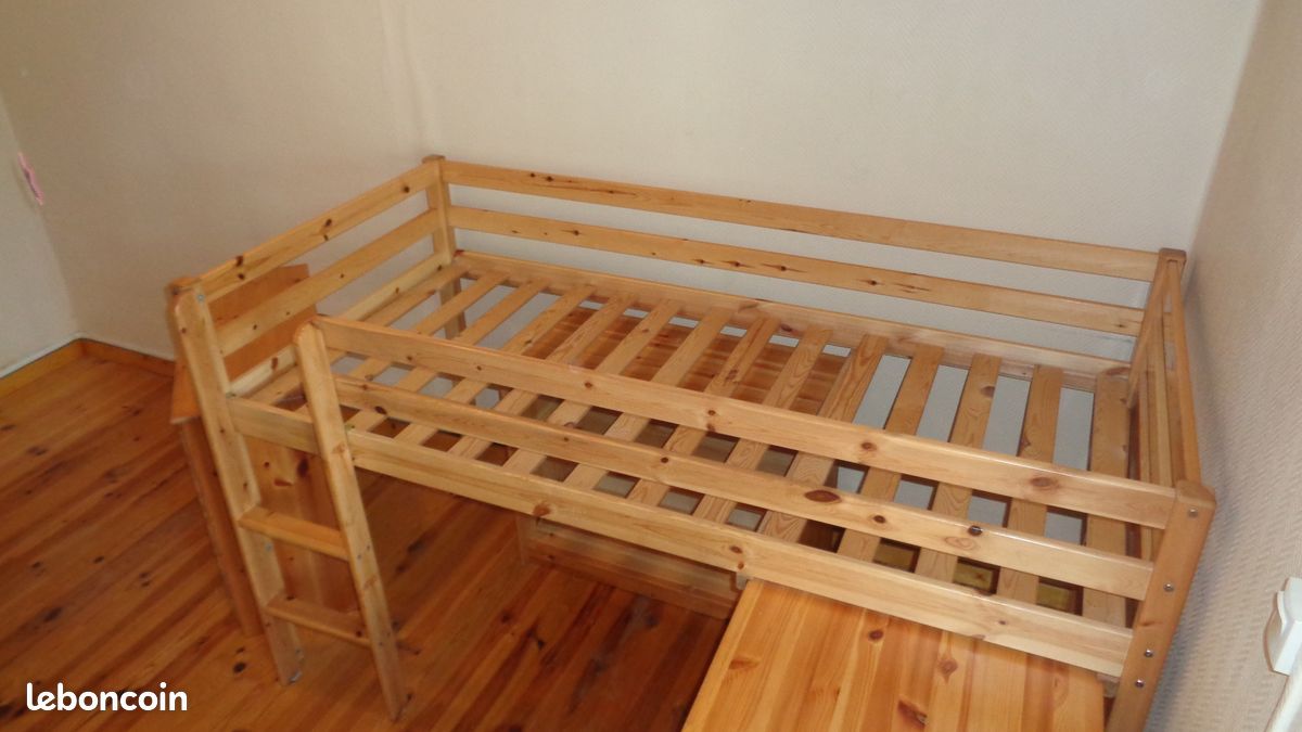 Lit bureau en pin (image 3)