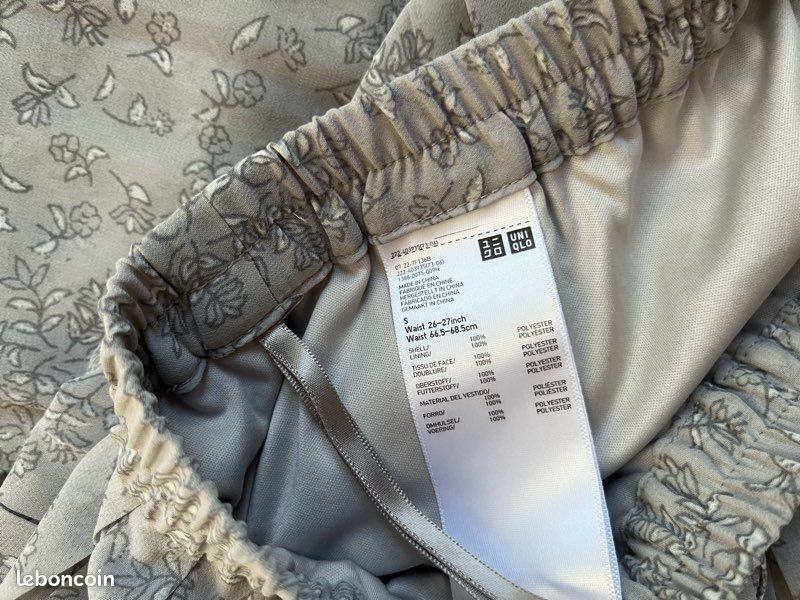 Jupe étroite UNIQLO Femme – Gris à Carreaux – Taille M (28-29 Pouces) – Neuve