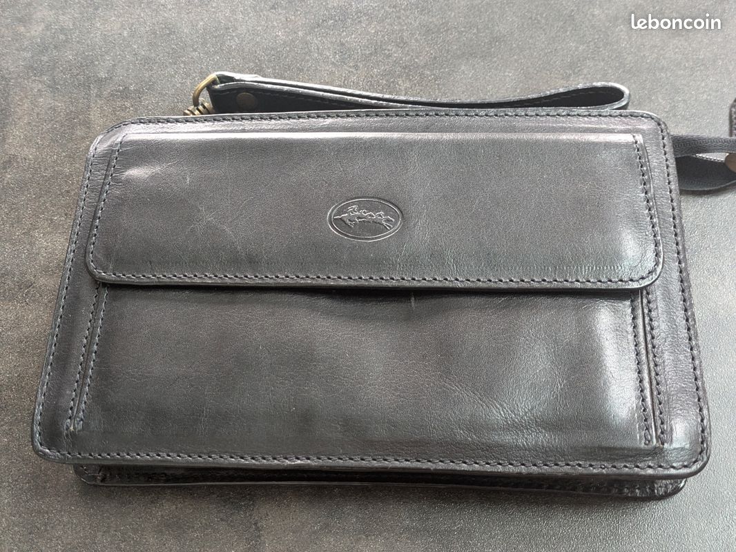 Sac à Main En Cuir Noir – Taille Moyenne, Bandoulière 11", Jamais Utilisé