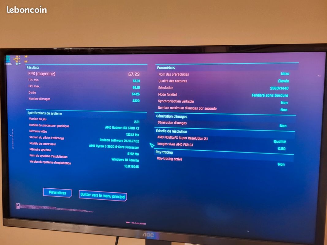 Rx 6700 xt , 12go , Msi gaming x (image 4)