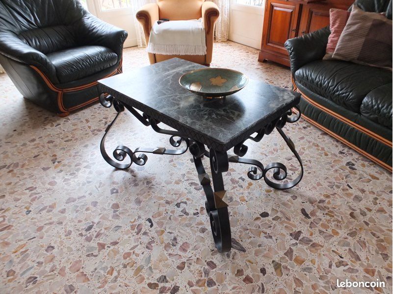 Table fer forgé travail de ferronnerie (image 1)