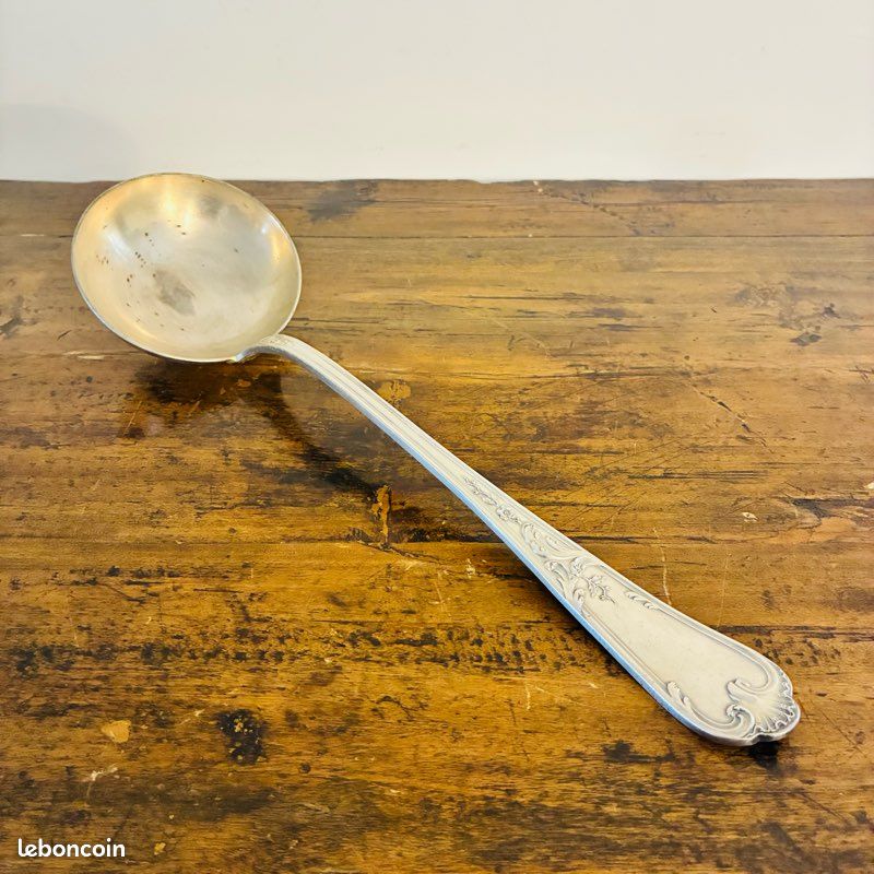 Louche Ercuis – Métal Argenté – Style Louis XV – XXe – Pièce D'orfèvrerie