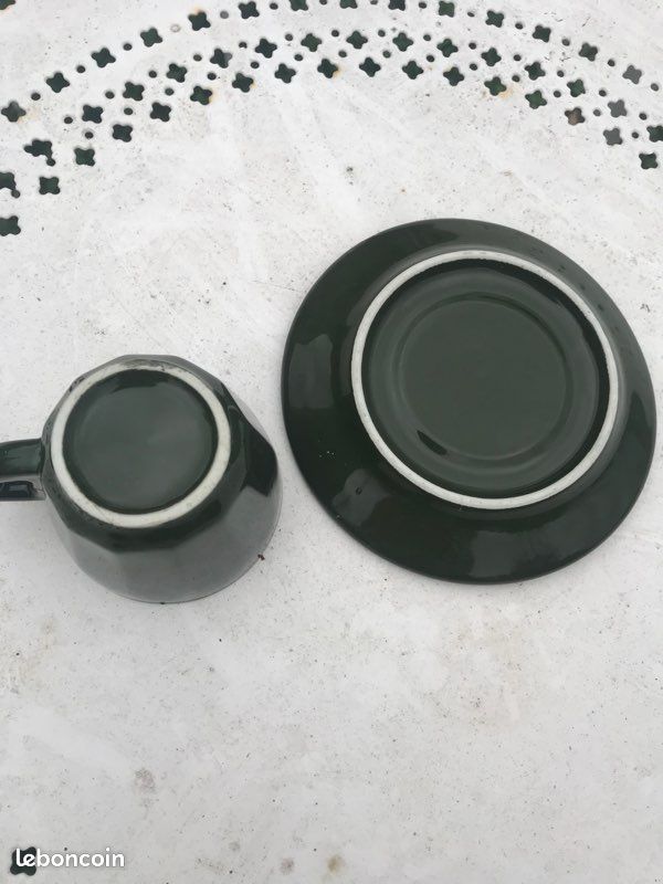 Tasse à café bistrot verte (image 3)