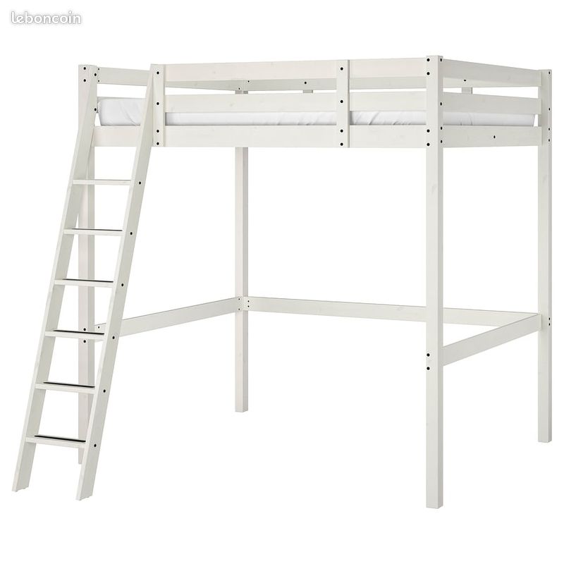2 lits mezzanine IKEA STORA blancs — Bon état (image 1)