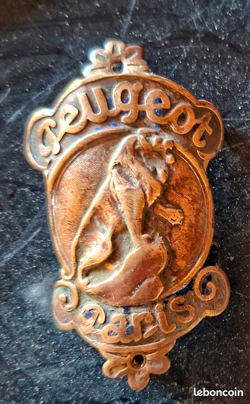 Plaque émaillée Peugeot Pour Vélo - Badge Ancien - Vintage Made In France