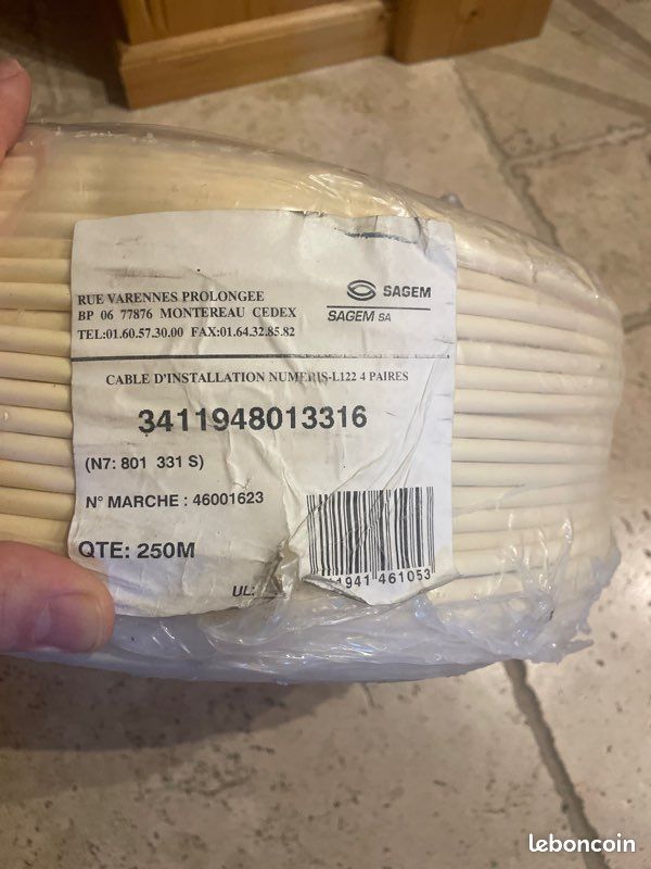 Câble téléphone ADSL Ethernet 4 paires blindées (image 2)