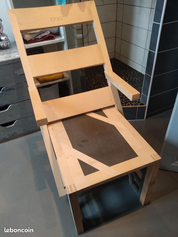 Fauteuil transformable en bois – Cie Ébéniste, modèle Epacs (image 5)