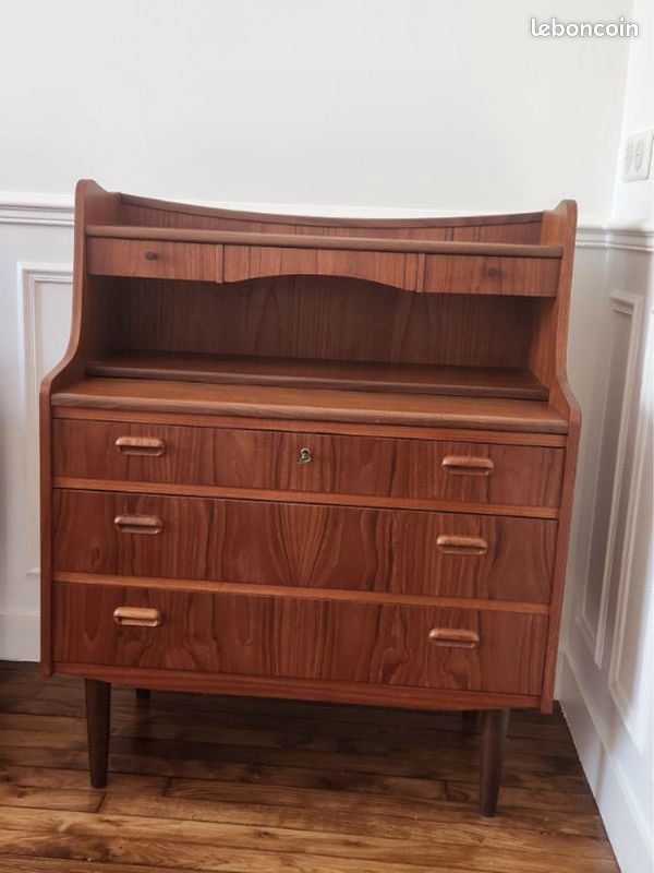 Secrétaire scandinave teck (image 2)