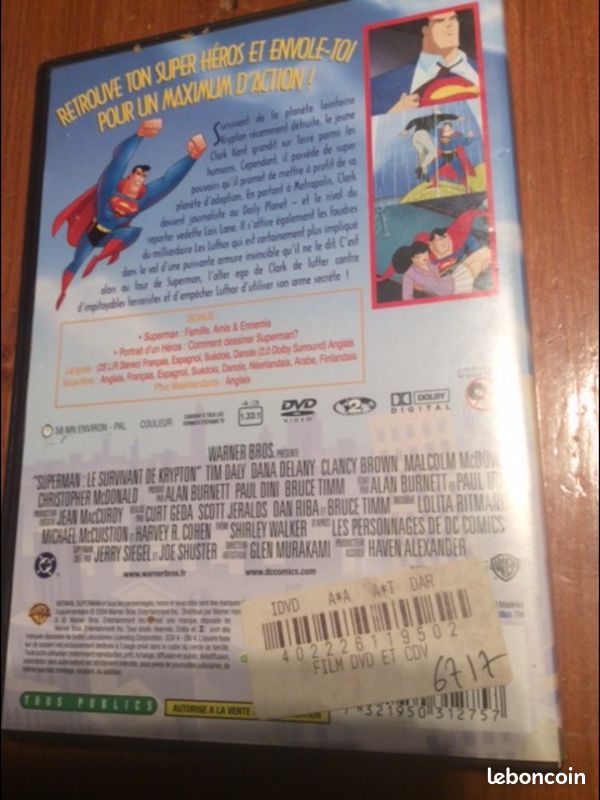 🎁Noël arriveDVD Collector Superman Le Survivant de Kypton vrai Warner Bros 2004🍀pour l’Afm Téléthon (image 2)