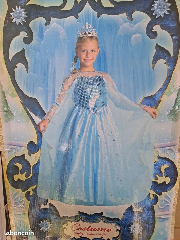 Costume robe longue de princesse turquoise 5/7 ans Vêtements
