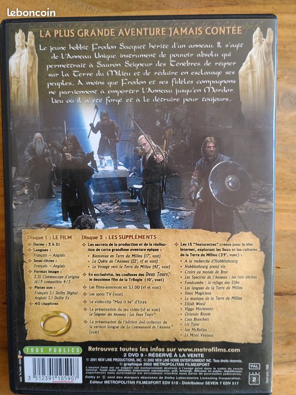 DVD film Seigneur des Anneaux T1 (image 2)