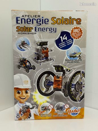 Atelier Énergie Solaire 14 En 1 - 180 Pièces - Jeu Construction Enfant 8+ - Véhicules Solaires - Carte Offerte