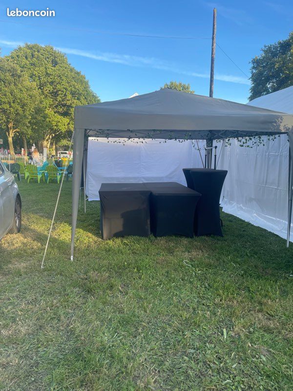 Tonnelle 3M/3M + lot de 2 tables hautes (image 1)