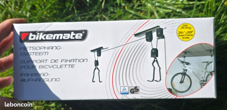 Élévateur De Vélo BIKEmate – Rangement Suspendu Avec Crochets Mousse – Neuf En Boîte 🚲🔧
