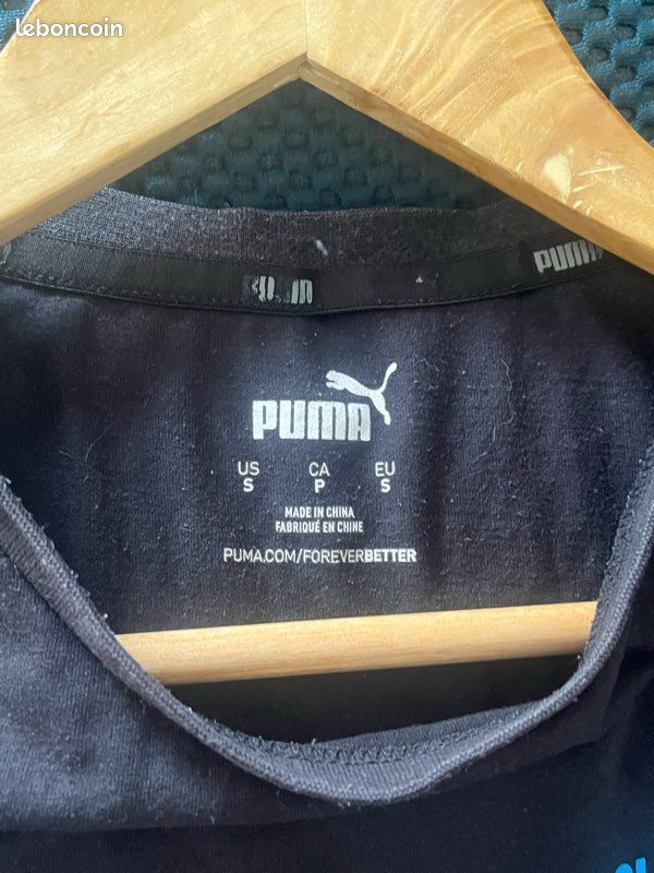 T-Shirt Puma Olympique de Marseille Noir & Blanc – Taille S (image 6)