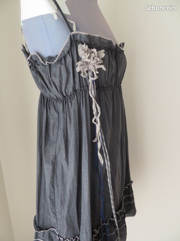 Robe D'été Cop-Copine à Bretelles - Taille 36, Rose Grenat (État Neuf)
