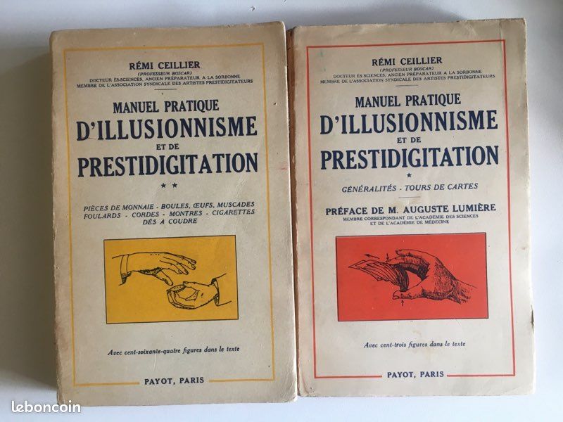 Manuel pratique d'illusionnisme et de prestidigitation.deux volumes magie magicien (image 1)