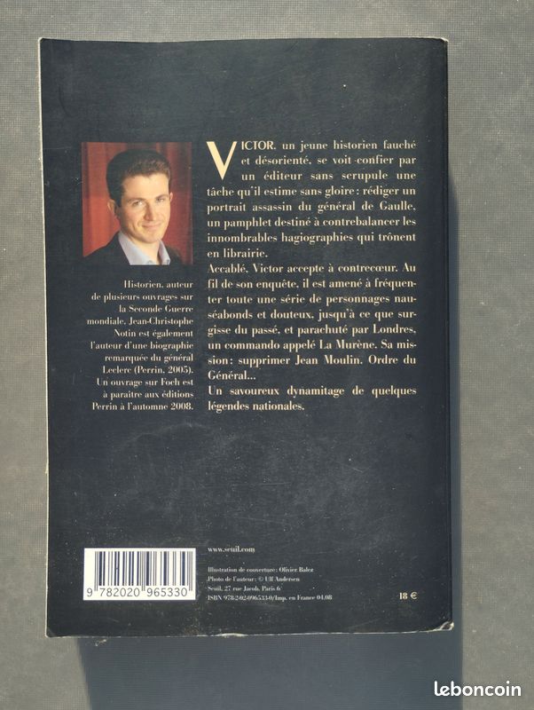 Livre NOM DE CODE LA MURENE Jean Christophe NOTIN Seuil (image 2)