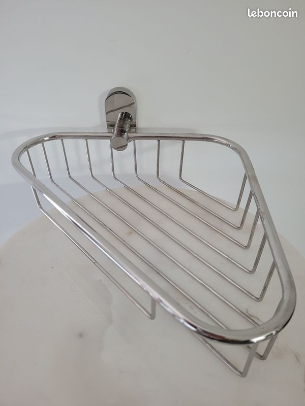 Panier d'angle mural KELA pour salle de bain, acier inoxydable, 'Lucido' (image 3)