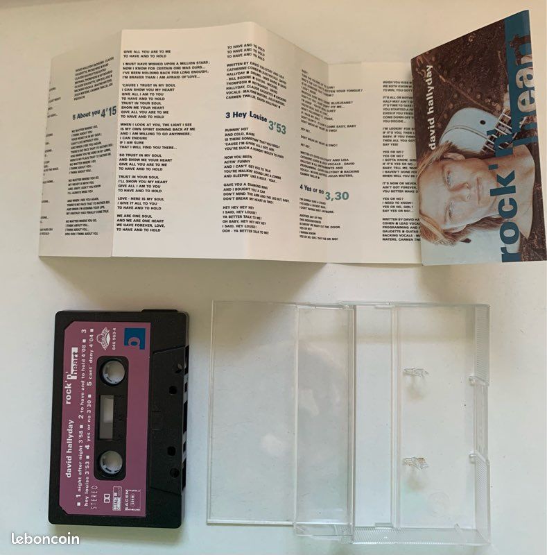 Cassette audio David Hallyday : Rock n Heart - 1990 (image 3)