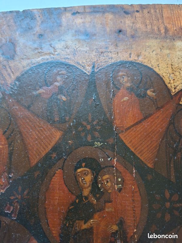 Icône orthodoxe russe du XIXᵉ siècle. La Mère de Dieu ‘Buisson Ardent’ (image 9)