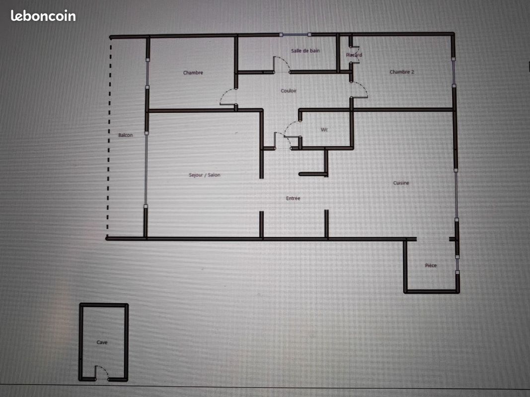 Appartement 3 pièces 67 m² · à Évreux · 66,6 m² · 80 000 €