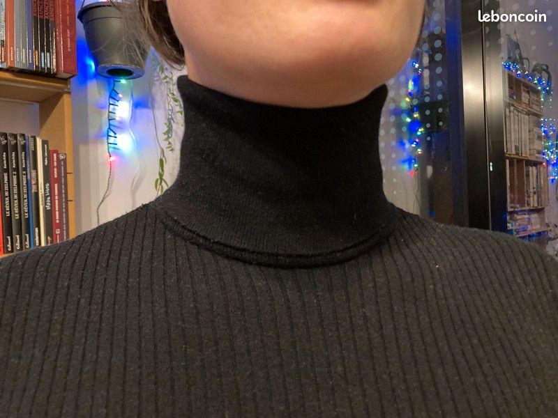 Pull Ancelle à col roulé noir femme FUSALP T38 (image 2)