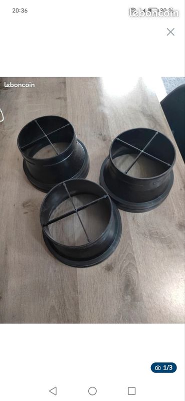 Raccords de refoulement Ø160 vers Ø125 - ALDES neufs
5 l'unité (image 1)