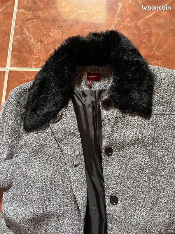Blazer gris en laine S (image 2)