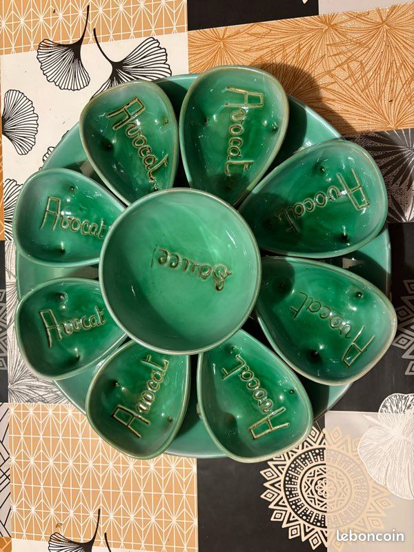 Balvi Set Sel Et Poivre En Forme D'Avocat Vert - Porcelaine Décorative Et Pratique Pour La Table