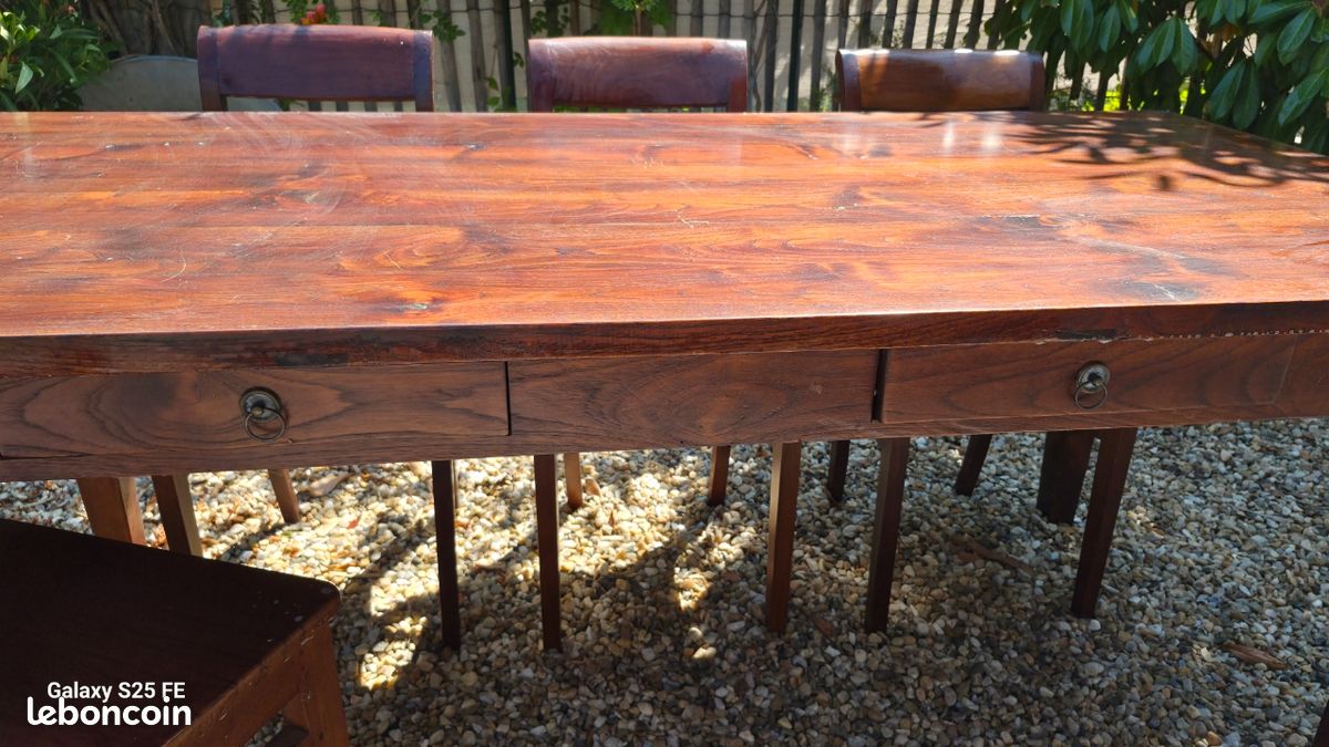 A vendre table en teck avec 6 chaises teck (image 3)