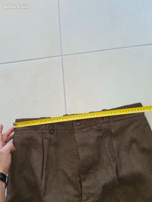 MARINE NATIONALE : Ancien Pantalon A Pont De Matelot En Drap De Laine