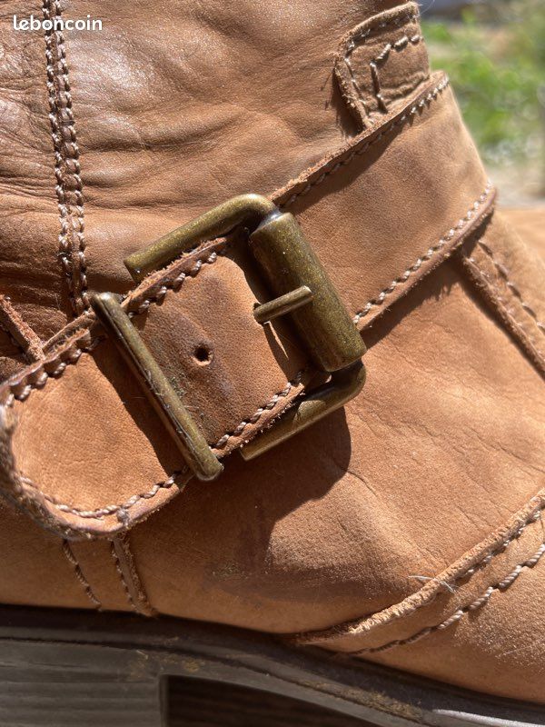Bottes cuir marron André 37 (image 4)