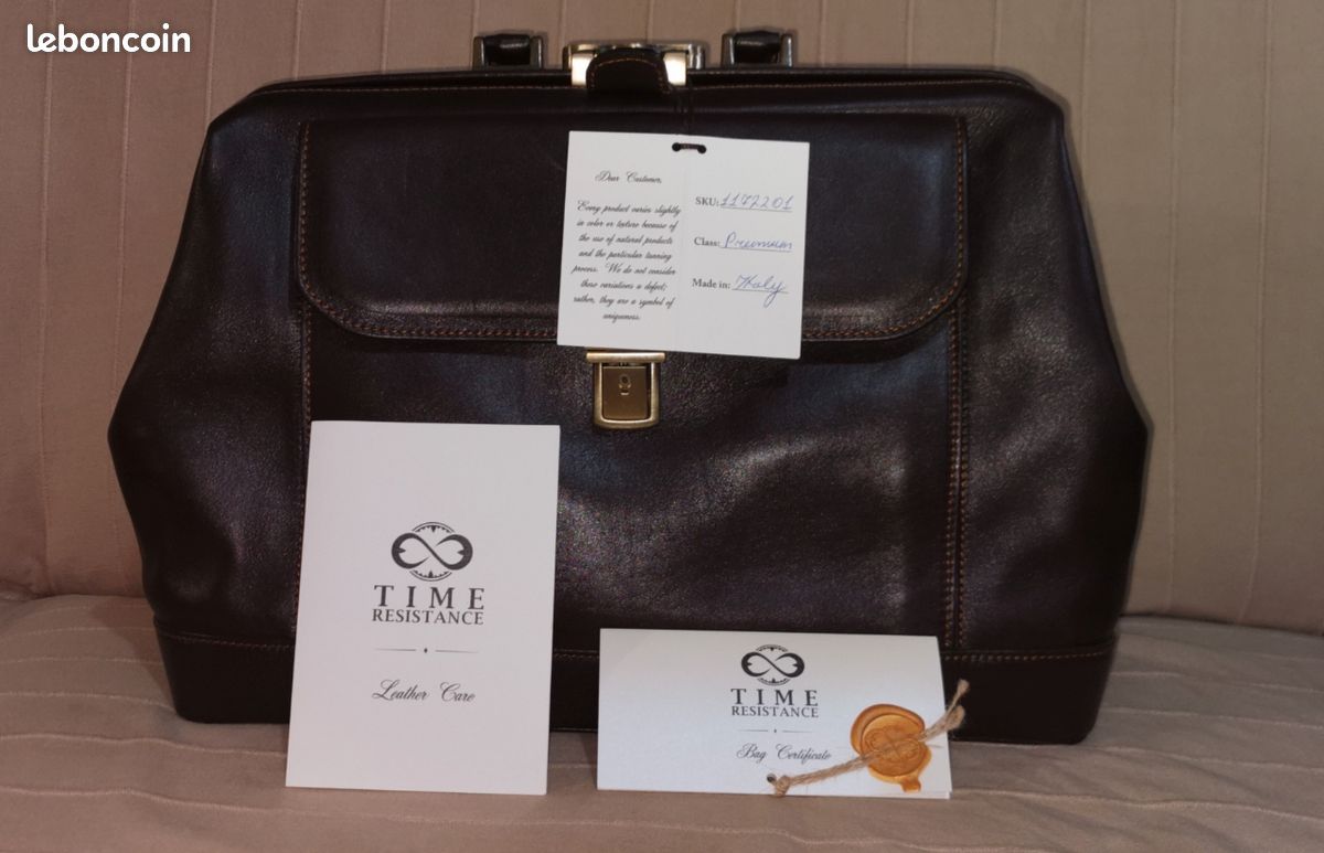 Sac de Médecin en cuir Italien Time resistance (image 6)