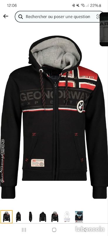 Ensemble homme taille M neuf geographical norway veste plus