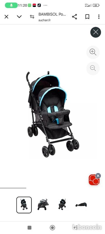 Poussette canne double Équipement bébé