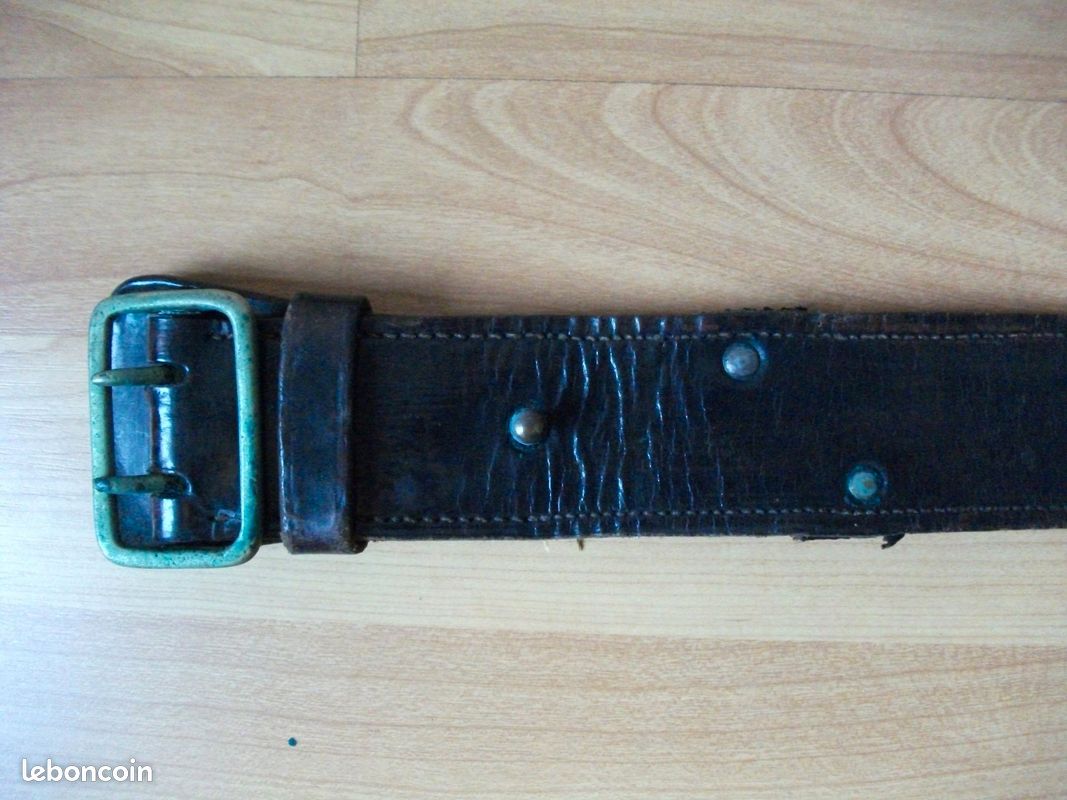 Collector -Ceinture OFFICIER CUIR 115cm / Modèle ancien /T.B.E" (image 3)