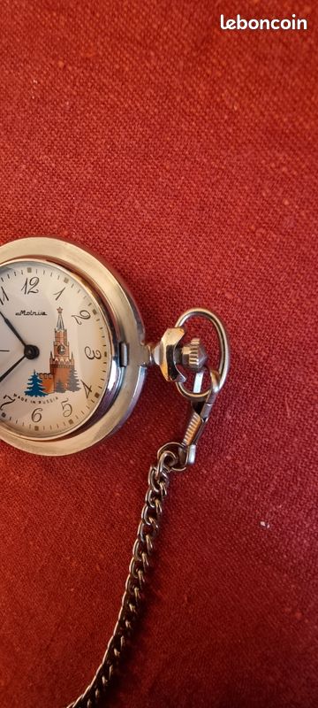 Montre à Gousset Molnija Vintage URSS - Mécanique Manuelle, Boîtier Acier - Très Bel état