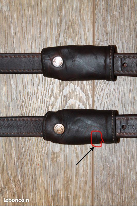 Mono Étrivières Marron - Cuir Lisse Avec Doublure Nylon Pour Équitation