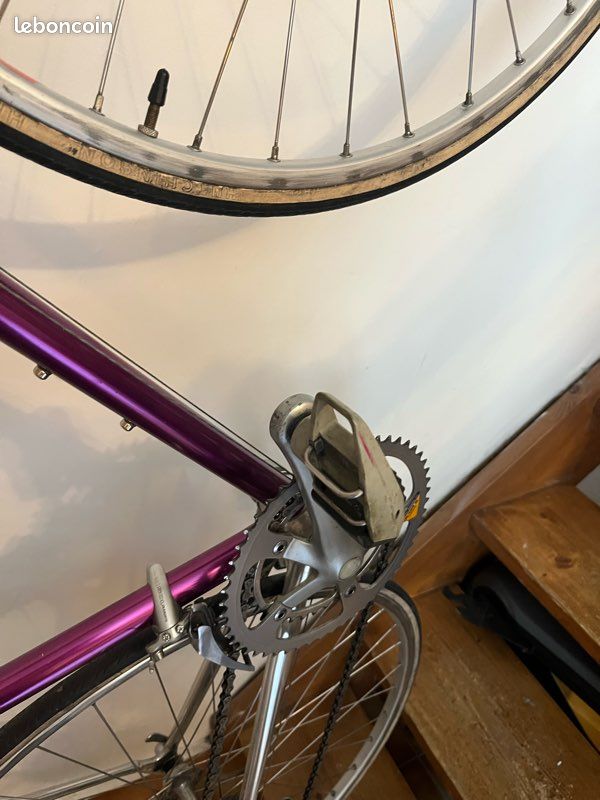 Vélo vintage cadre léger sur mesure selle Brooks guidoline multicolore (image 4)