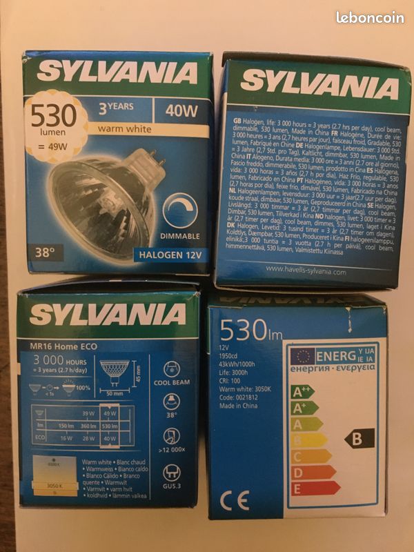 Ampoule HALOGENES Sylvania -40 W - Neuves (image 1)